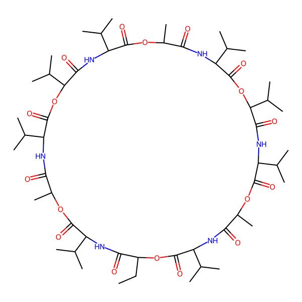 2D Structure of cyclo[DL-OAbu-DL-Val-DL-OAla-DL-Val-DL-OVal-DL-Val-DL-OAla-DL-Val-DL-OVal-DL-Val-DL-OAla-DL-Val]