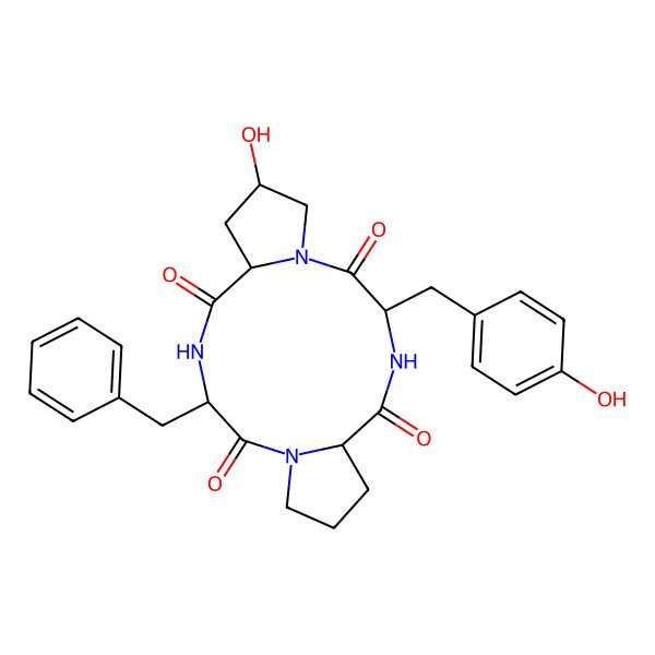 2D Structure of cyclo[DL-Phe-DL-Pro-DL-Tyr-DL-xiHyp]