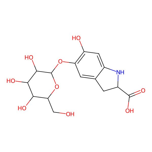 2D Structure of Cyclodopa glucoside 2D Structure of Cyclodopa glucoside