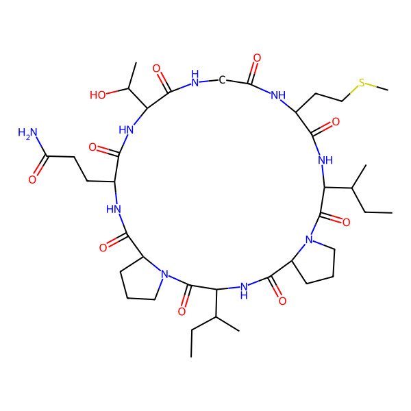 2D Structure of cyclo[Gln-Thr-Gly-Met-Ile-Pro-Ile-Pro]