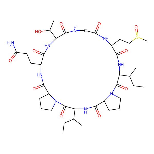 2D Structure of cyclo[Gln-Thr-Gly-Met(S-O)-Ile-Pro-Ile-Pro]