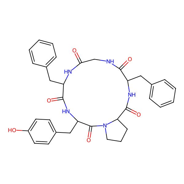 2D Structure of cyclo[Gly-Phe-D-Tyr-D-Pro-Phe]