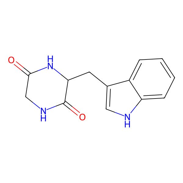 2D Structure of Cyclo(-Gly-Trp)