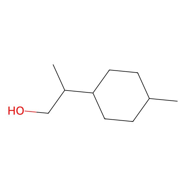 2D Structure of Cyclohexaneethanol, beta,4-dimethyl-, cis-