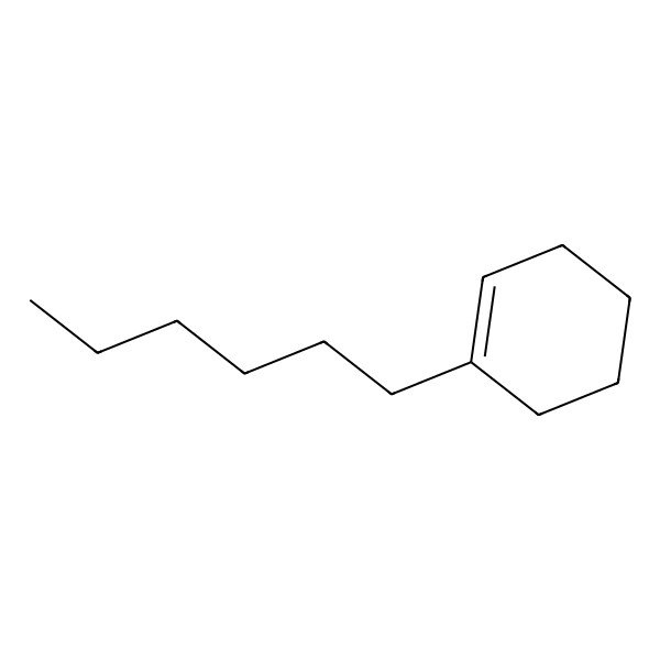 2D Structure of Cyclohexene, 1-hexyl-