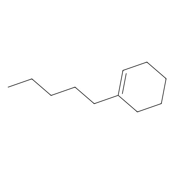 2D Structure of Cyclohexene, 1-pentyl-