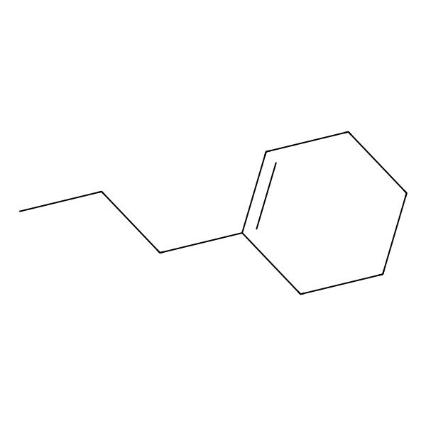 2D Structure of Cyclohexene, 1-propyl-