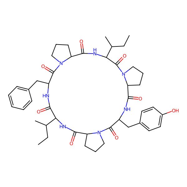 2D Structure of cyclo[Ile-Phe-Pro-Ile-Pro-Tyr-Pro]