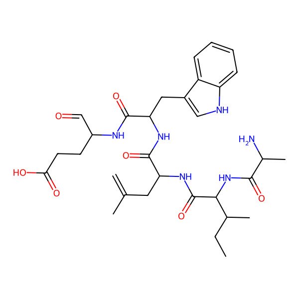 2D Structure of Cyclo(glutamyl-alanyl-isoleucyl-leucyl-tryptophyl)
