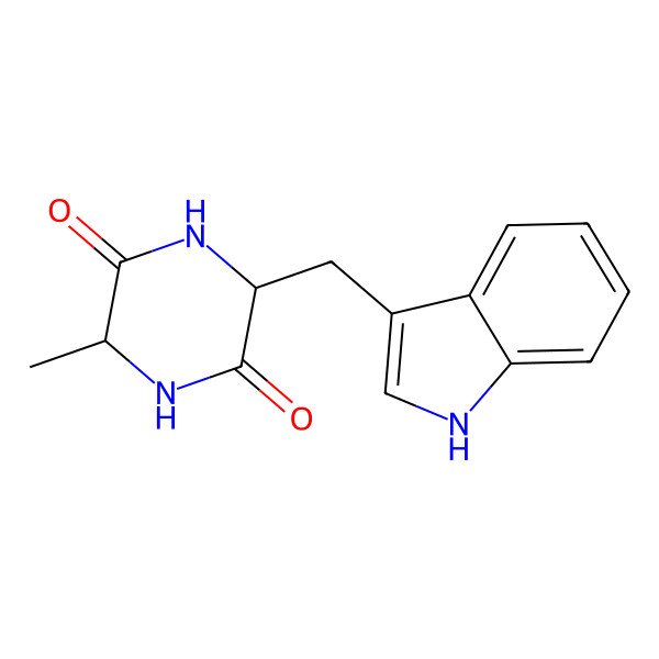 2D Structure of L-Alanyl-L-Tryptophan Anhydride