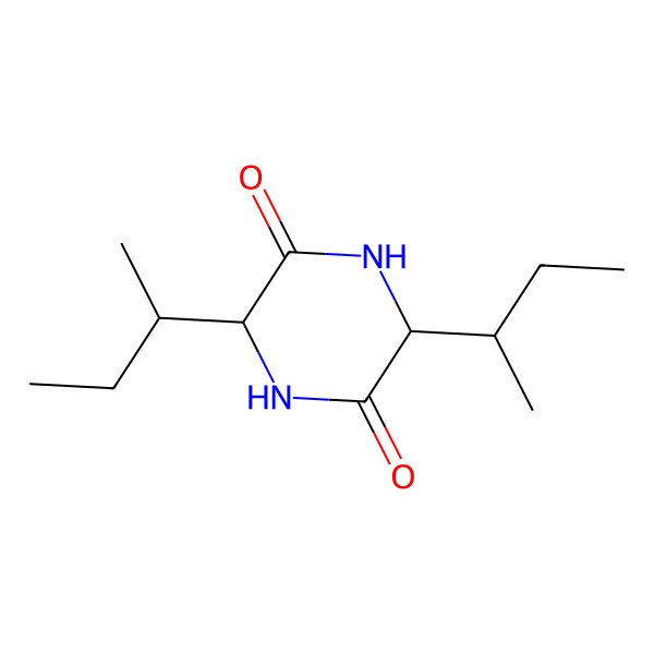 2D Structure of cyclo(L-isoleucyl-L-isoleucyl)