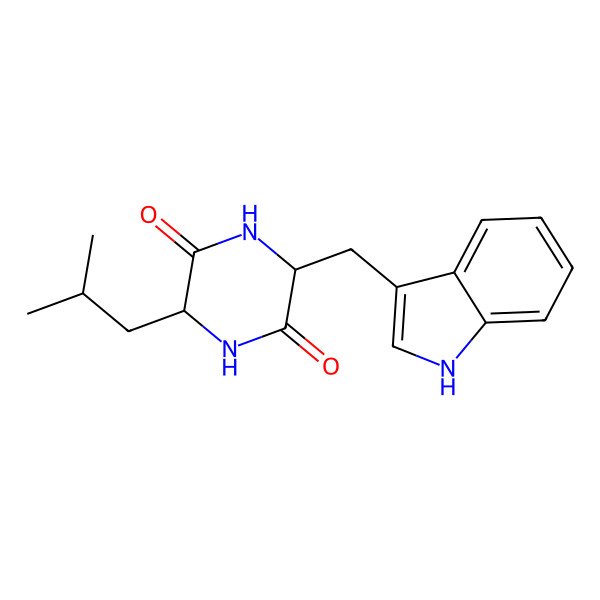 2D Structure of Cyclo(L-leucyl-L-trytophyl)