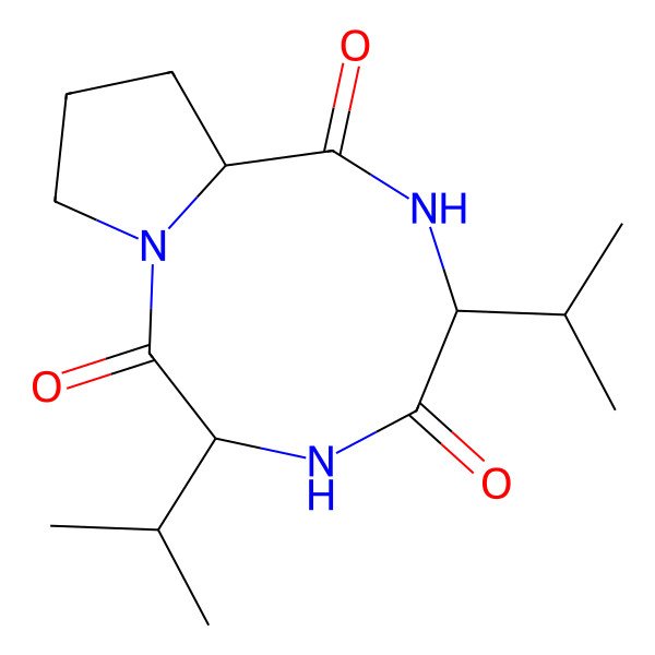 2D Structure of Cyclo(L-Pro-L-Val-L-Val)