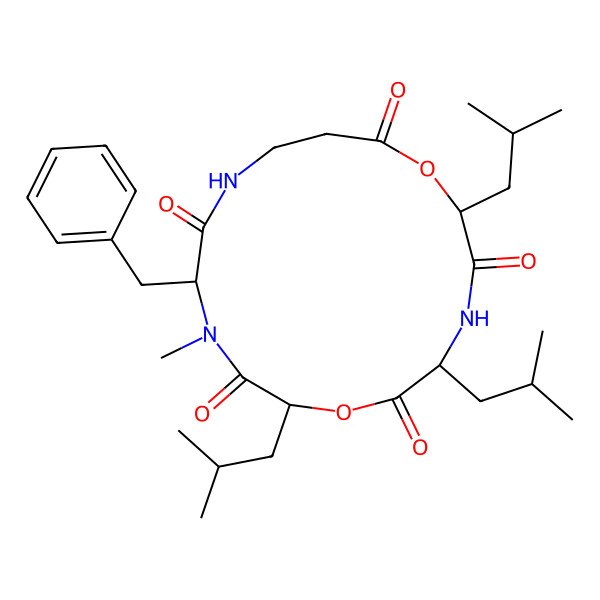 2D Structure of cyclo[Leu-OLeu-D-N(Me)Phe-bAla-D-OLeu]