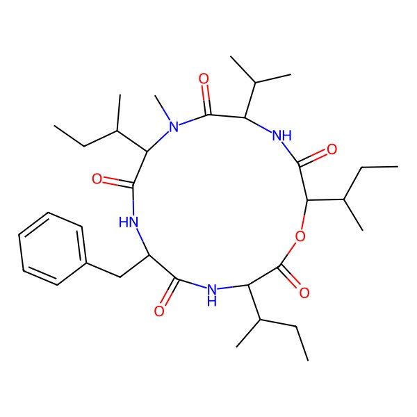2D Structure of cyclo[OIle-Val-N(Me)aIle-Phe-aIle]