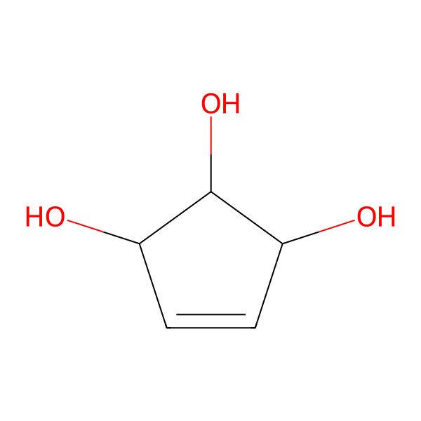 2D Structure of Cyclopent-4-ene-1,2,3-triol