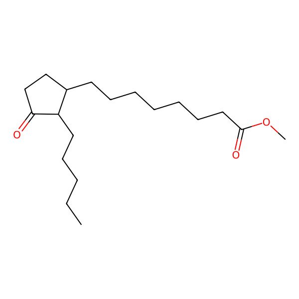 2D Structure of Cyclopentaneoctanoic acid, 3-oxo-2-pentyl-, methyl ester