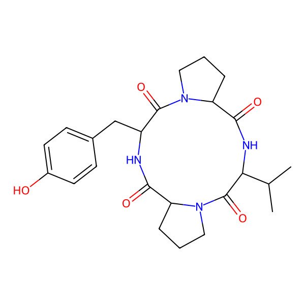 2D Structure of Cyclo-(L-Pro-L-Tyr-L-Pro-Val-)