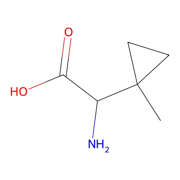 2D Structure of 2-(1-Methylcyclopropyl)glycine, (S)-