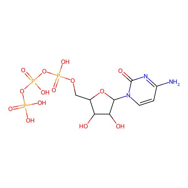 2D Structure of Cytidine-5'-triphosphate