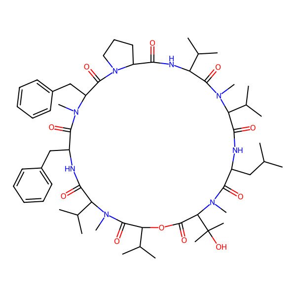 2D Structure of D-2-HIv-MeVal-Phe-MePhe-Pro-Val-MeVal-Leu-BetaHOMeVall
