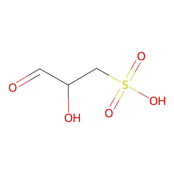 2D Structure of D-3-sulfolactaldehyde