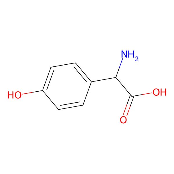 2D Structure of D-4-Hydroxyphenylglycine
