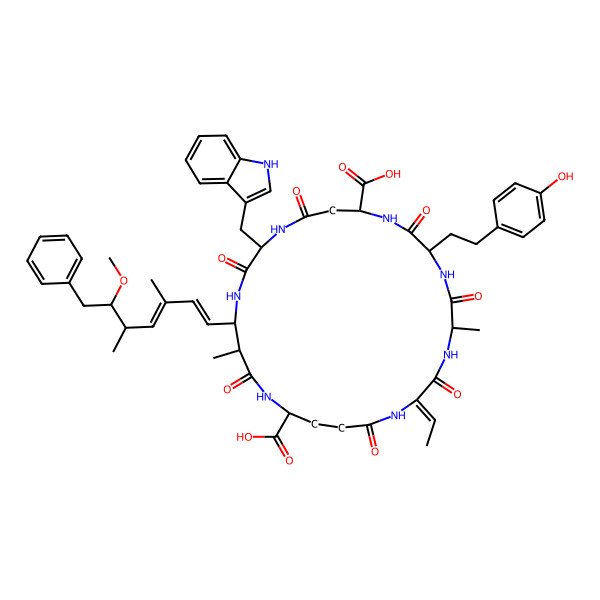 2D Structure of [D-Asp3,(E)-Dhb7]MC-HtyW