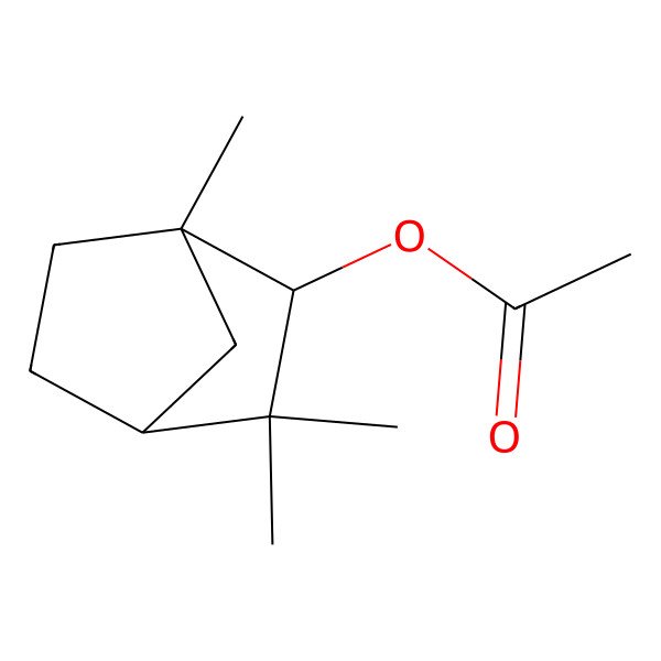 2D Structure of (1S,2S,4R)-1,3,3-Trimethylbicyclo[2.2.1]heptan-2-YL acetate