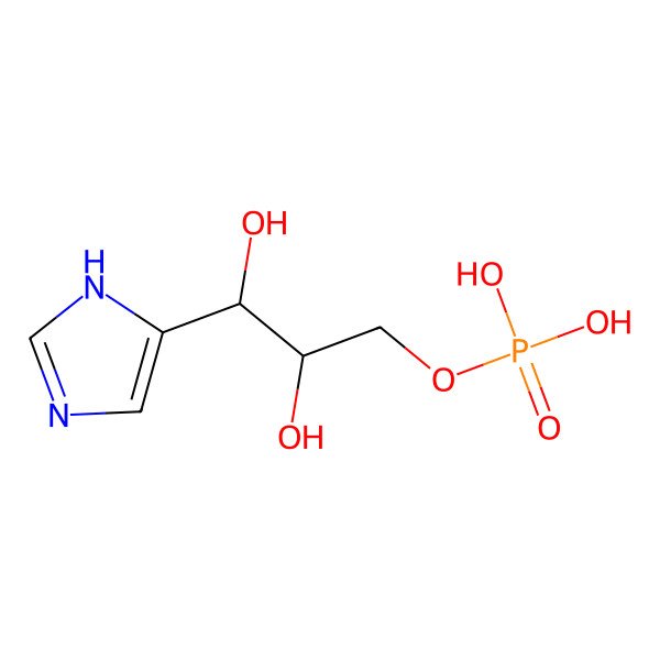 2D Structure of D-erythro-1-(Imidazol-4-yl)glycerol 3-phosphate