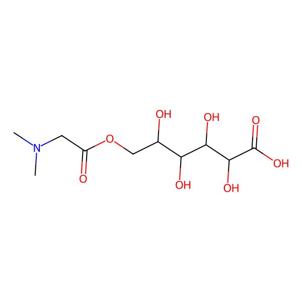 2D Structure of D-Gluconic acid, 6-ester with N,N-dimethylglycine