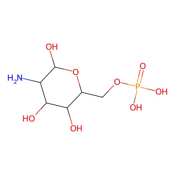 2D Structure of D-glucosamine 6-phosphate