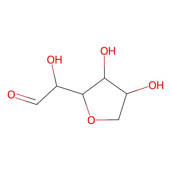 2D Structure of (2S)-2-[(2S,3S,4R)-3,4-dihydroxyoxolan-2-yl]-2-hydroxyacetaldehyde