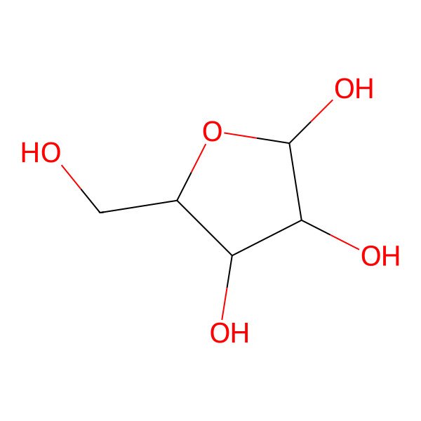 2D Structure of D-Ribofuranose