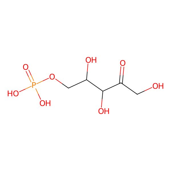 2D Structure of D-Xylulose 5-phosphate