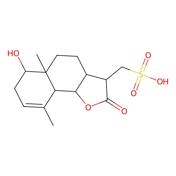 2D Structure of [(3S,3aS,5aR,6R,9aS,9bS)-6-hydroxy-5a,9-dimethyl-2-oxo-3,3a,4,5,6,7,9a,9b-octahydrobenzo[g][1]benzofuran-3-yl]methanesulfonic acid