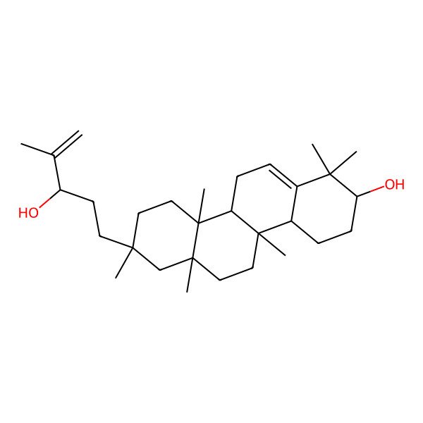 2D Structure of (2S,4aS,4bR,6aS,8S,10aR,10bS)-8-[(3R)-3-hydroxy-4-methylpent-4-enyl]-1,1,4b,6a,8,10a-hexamethyl-3,4,4a,5,6,7,9,10,10b,11-decahydro-2H-chrysen-2-ol