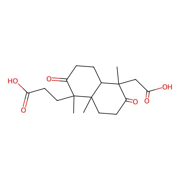 2D Structure of 3-[5-(carboxymethyl)-1,5,8a-trimethyl-2,6-dioxo-4,4a,7,8-tetrahydro-3H-naphthalen-1-yl]propanoic acid
