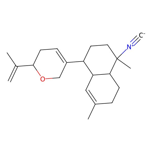 2D Structure of 5-(4-isocyano-4,7-dimethyl-2,3,4a,5,6,8a-hexahydro-1H-naphthalen-1-yl)-2-prop-1-en-2-yl-3,6-dihydro-2H-pyran