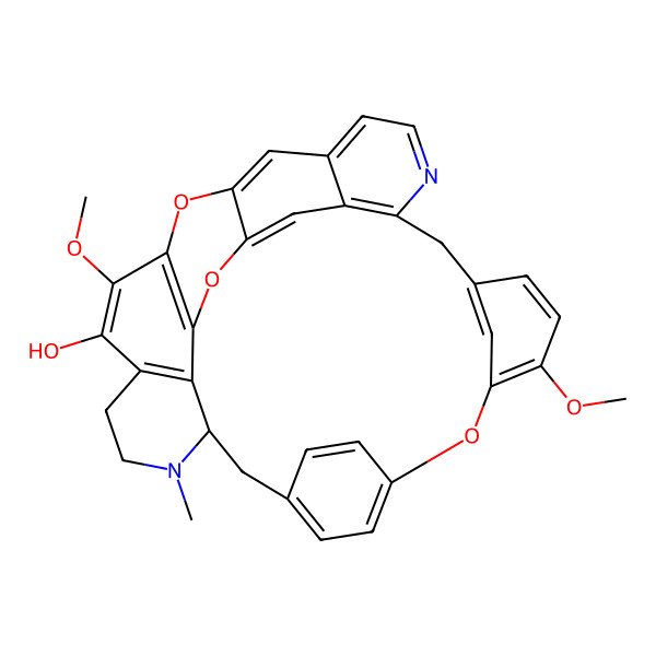 2D Structure of 13,27-Dimethoxy-22-methyl-15,29,31-trioxa-7,22-diazaoctacyclo[19.9.3.216,19.14,30.110,14.03,8.025,33.028,32]heptatriaconta-1(30),2,4(34),5,7,10(37),11,13,16,18,25(33),26,28(32),35-tetradecaen-26-ol