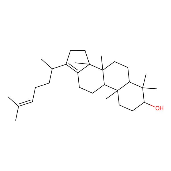 2D Structure of 4,4,8,10,14-pentamethyl-17-(6-methylhept-5-en-2-yl)-2,3,5,6,7,9,11,12,15,16-decahydro-1H-cyclopenta[a]phenanthren-3-ol