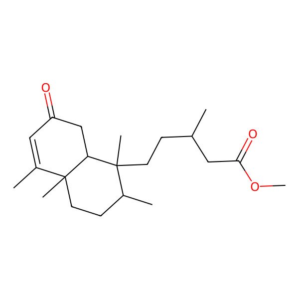 2D Structure of methyl (3R)-5-[(1S,2R,4aR,8aR)-1,2,4a,5-tetramethyl-7-oxo-3,4,8,8a-tetrahydro-2H-naphthalen-1-yl]-3-methylpentanoate