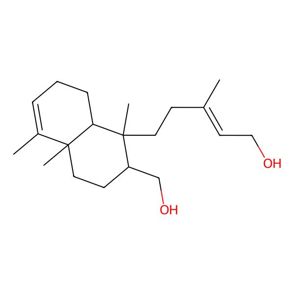 2D Structure of (E)-5-[(1S,2R,4aR,8aR)-2-(hydroxymethyl)-1,4a,5-trimethyl-2,3,4,7,8,8a-hexahydronaphthalen-1-yl]-3-methylpent-2-en-1-ol