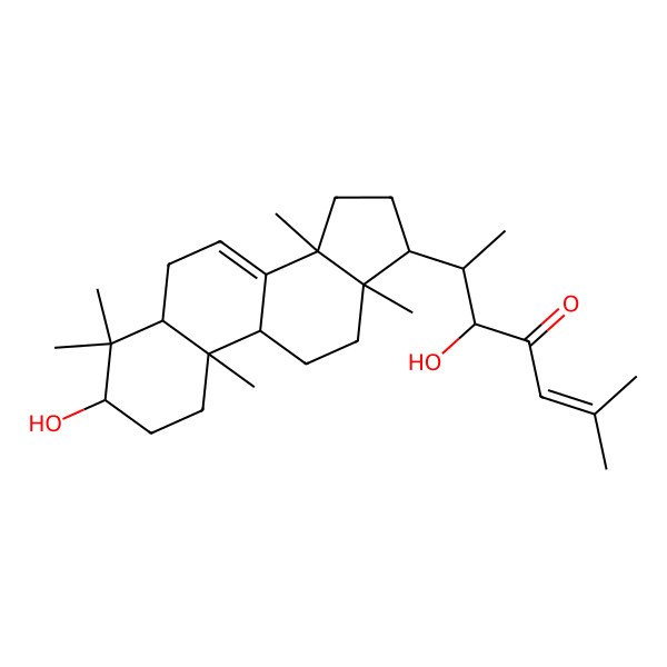 2D Structure of (5S,6R)-5-hydroxy-6-[(3R,5R,9R,10R,13S,14S,17S)-3-hydroxy-4,4,10,13,14-pentamethyl-2,3,5,6,9,11,12,15,16,17-decahydro-1H-cyclopenta[a]phenanthren-17-yl]-2-methylhept-2-en-4-one