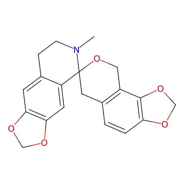 2D Structure of 6'-Methylspiro[6,9-dihydro-[1,3]dioxolo[4,5-h]isochromene-7,5'-7,8-dihydro-[1,3]dioxolo[4,5-g]isoquinoline]