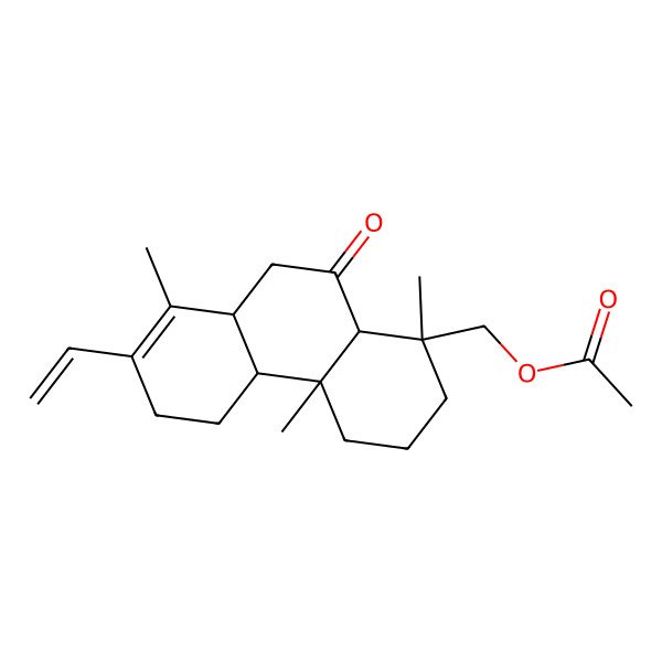 2D Structure of [(1R,4aR,4bS,8aR,10aR)-7-ethenyl-1,4a,8-trimethyl-10-oxo-3,4,4b,5,6,8a,9,10a-octahydro-2H-phenanthren-1-yl]methyl acetate