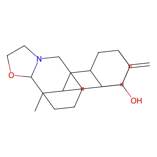 2D Structure of (1R,2S,4R,6R,7R,10S,11S,12S)-11-methyl-5-methylidene-13-oxa-16-azahexacyclo[9.6.3.24,7.01,10.02,7.012,16]docosan-6-ol