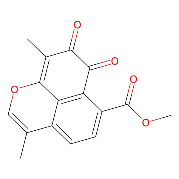 2D Structure of Methyl 4,12-dimethyl-10,11-dioxo-2-oxatricyclo[7.3.1.05,13]trideca-1(12),3,5(13),6,8-pentaene-8-carboxylate