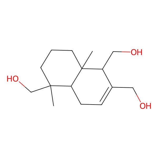 2D Structure of 1,2,5-Naphthalenetrimethanol, 1,4,4a,5,6,7,8,8a-octahydro-5,8a-dimethyl-, [1R-(1alpha,4abeta,5alpha,8aalpha)]-