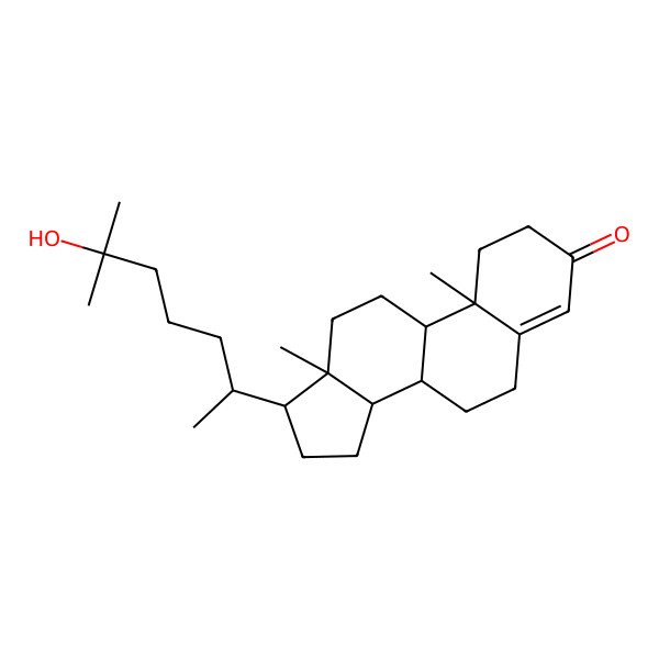 2D Structure of 17-(6-Hydroxy-6-methylheptan-2-yl)-10,13-dimethyl-1,2,6,7,8,9,11,12,14,15,16,17-dodecahydrocyclopenta[a]phenanthren-3-one